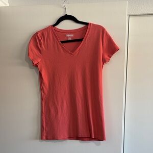 Kirkland Signature Coral Short Sleeve V-Neck Tee